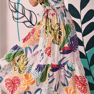 Maude Vivante Vanilla Forest MOLLY Maxi Dress Size M